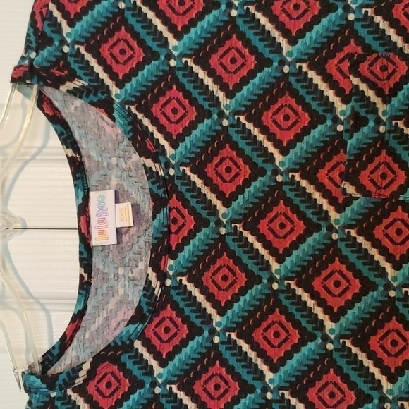 NWOT LuLaRoe Geometric Pattern Carley Swing Dress Size XXS - Picture 3 of 10